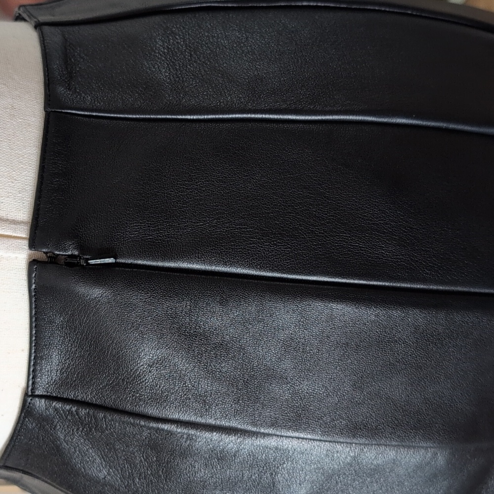 NWT Alexander McQueen Black and Red Bi Color Leather‎ Skirt from 2020 Collection - Picture 8 of 14